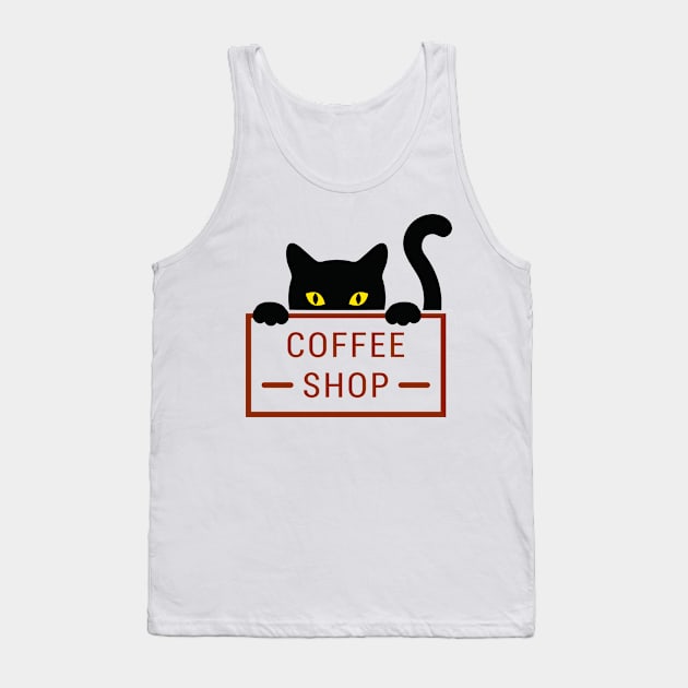 Coffee cat Tank Top by Chavjo Mir11